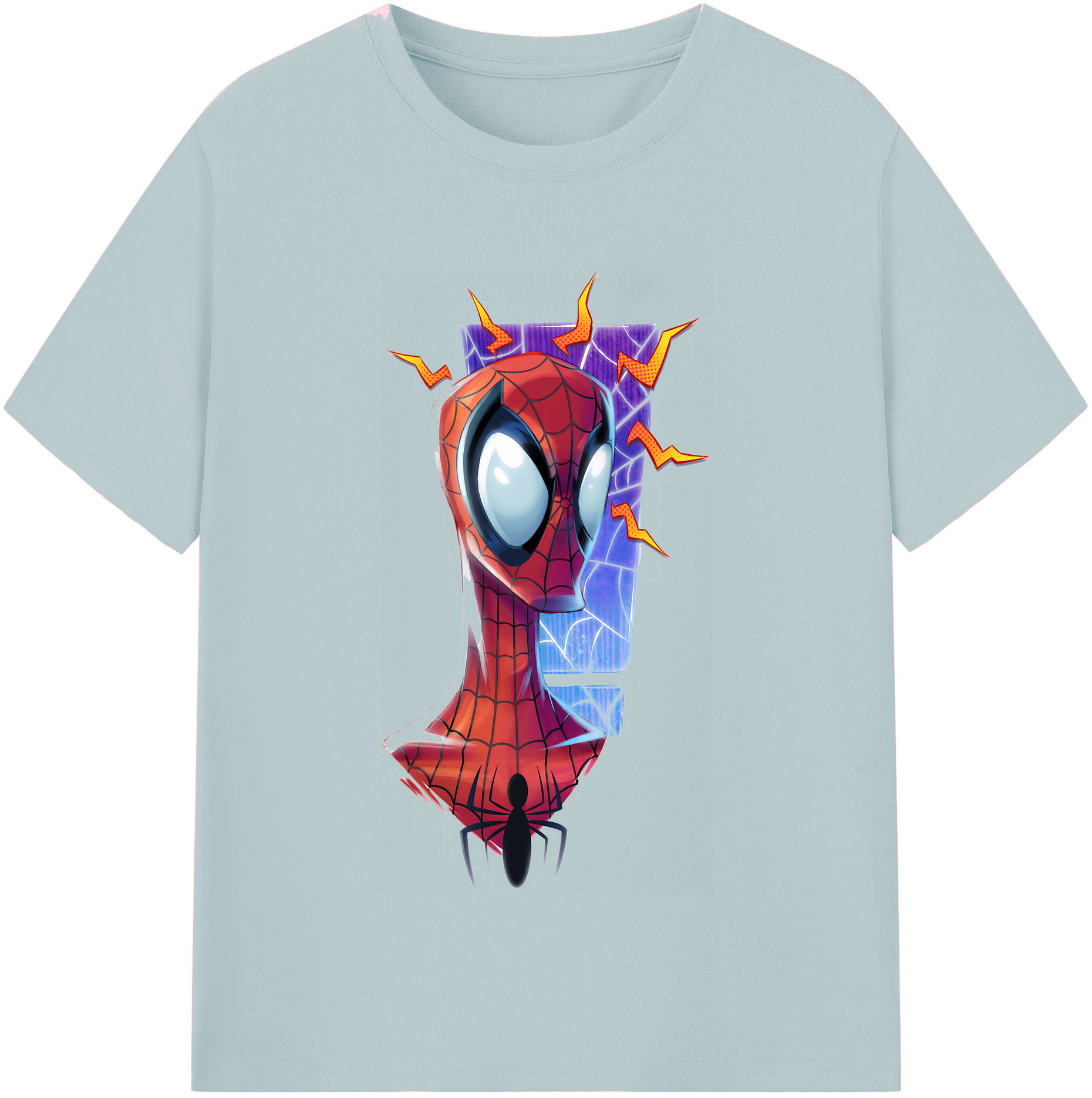 （画像用） Spider Man スパイダーマン 綿100％半袖Tシャツ（フロントプリント）